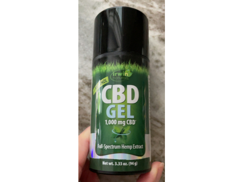Irwin Naturals CBD Gel, Menthol, 3.33 oz/94 g