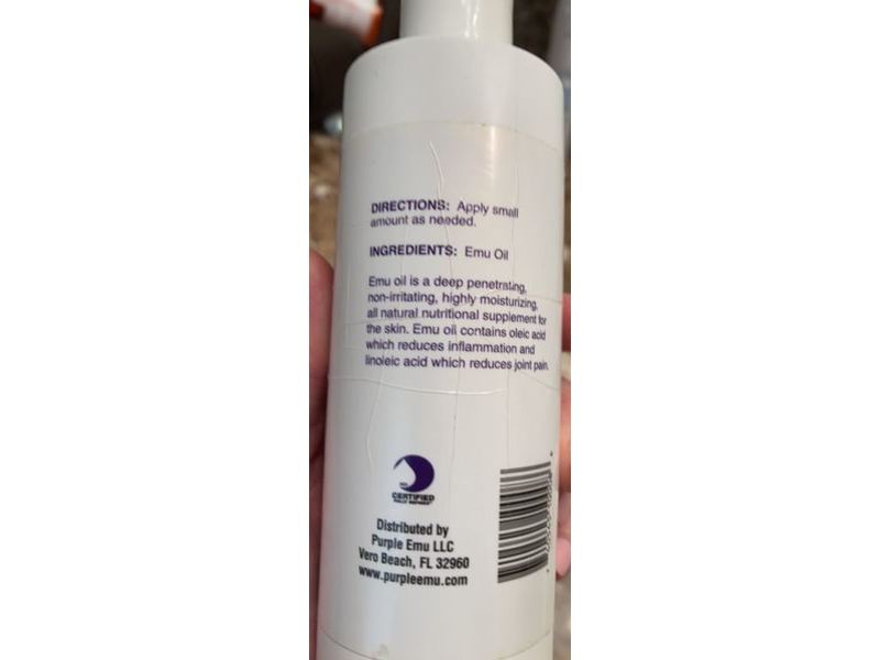 Purple Emu Pure Refined Emu Oil, 8 fl oz