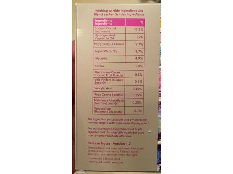 Good Molecules Clarify & Cleanse Bar, 3.15 oz/89 g