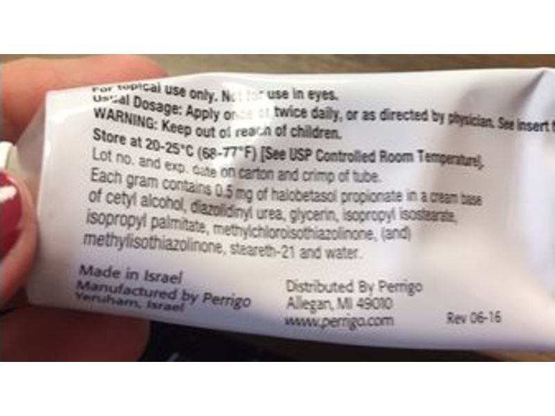 Halobetasol Propionate Cream, 0.05%, 50 g Perrigo (RX)