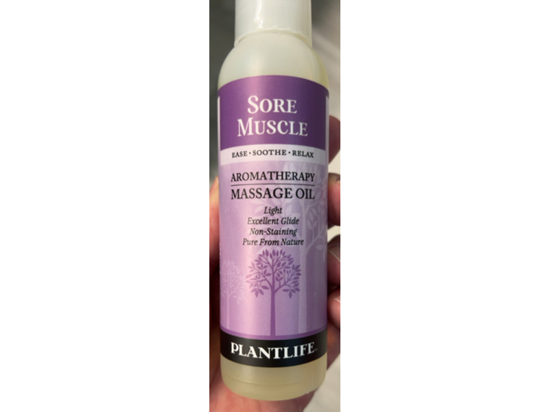 Plantlife Sore Muscle Aromatherapy Massage Oil, 4 fl oz/120 mL