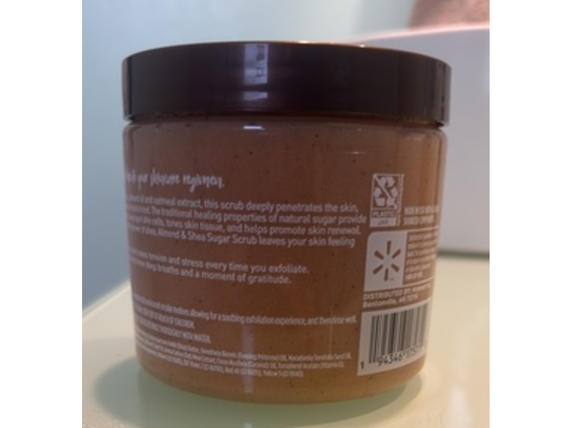 Equate Almond & Shea Sugar Scrub, 18 oz/510 g