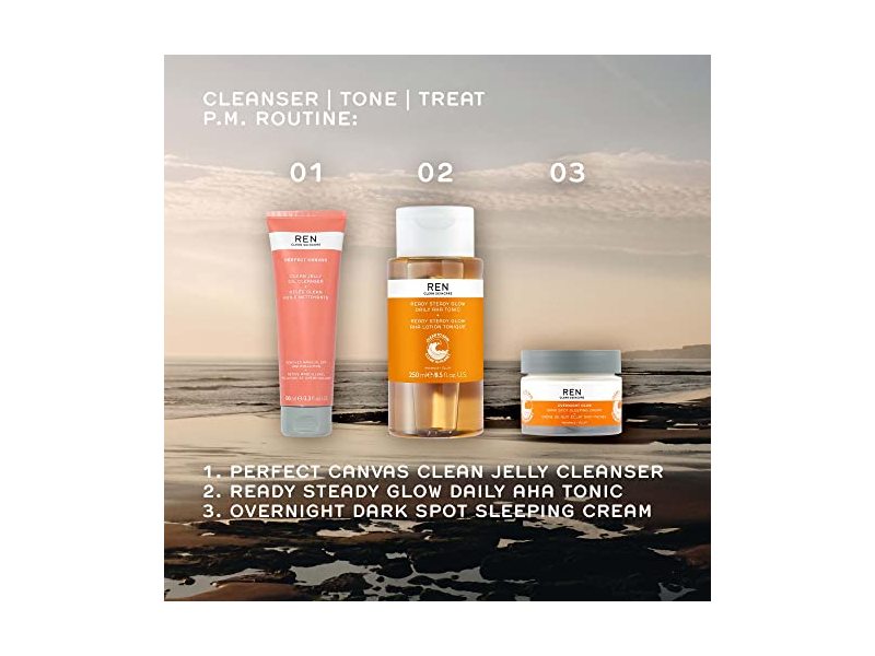 REN Clean Skincare Ready Steady Glow Daily AHA Tonic, 3.3 fl oz/100 mL