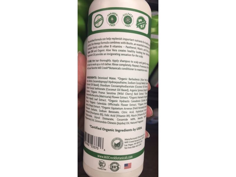 Millcreek Botanicals Biotin Shampoo, Therapy Formula, 16 fl oz/473 mL
