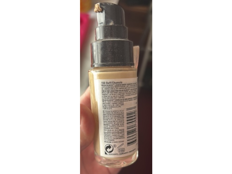 Revlon Colorstay Makeup Foundation Sunscreem, 150 Buff, SPF 15, 1 fl oz/30 mL
