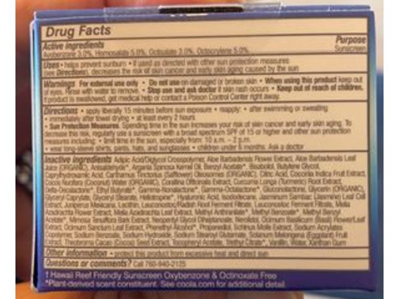 Coola Refreshing Water Cream Sunscreen, SPF 50, 0.5 fl oz/15 mL