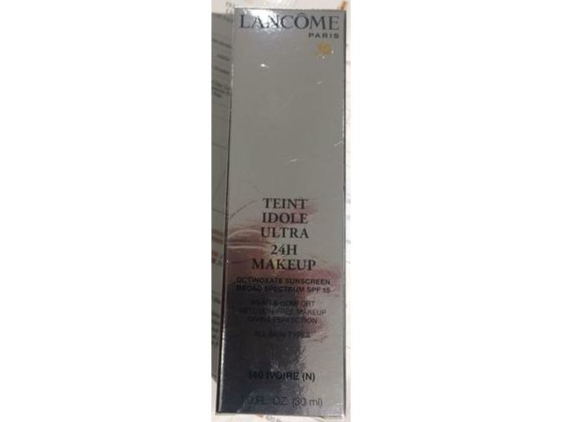 Lancome Paris Teint Idole Ultra 24H Makeup, SPF 15, 140 Ivoire, 1 fl oz/30 mL