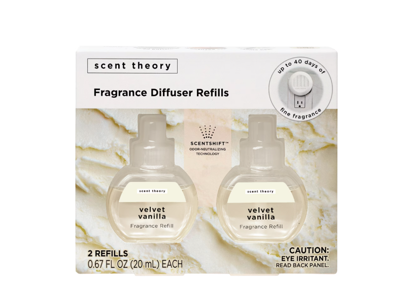 Scent Theory Fragrance Diffuser Refills, Velvet Vanilla, 0.67 fl oz/20 mL, Pack Of 2