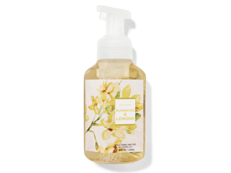 Bath & Body Works White Barn Gentle Foaming Hand Soap, Sunshine & Lemons, 8.75 fl oz/259 ml