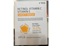 APLB Sheet Mask, Retinol, Vitamin C, Vitamin E, 0.85 fl oz/25 mL, 10 Count - thumbnail 2