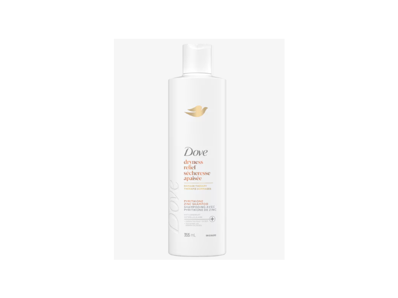 Dove Dryness Relief Shampoo, Pyrithione Zinc, 355 mL
