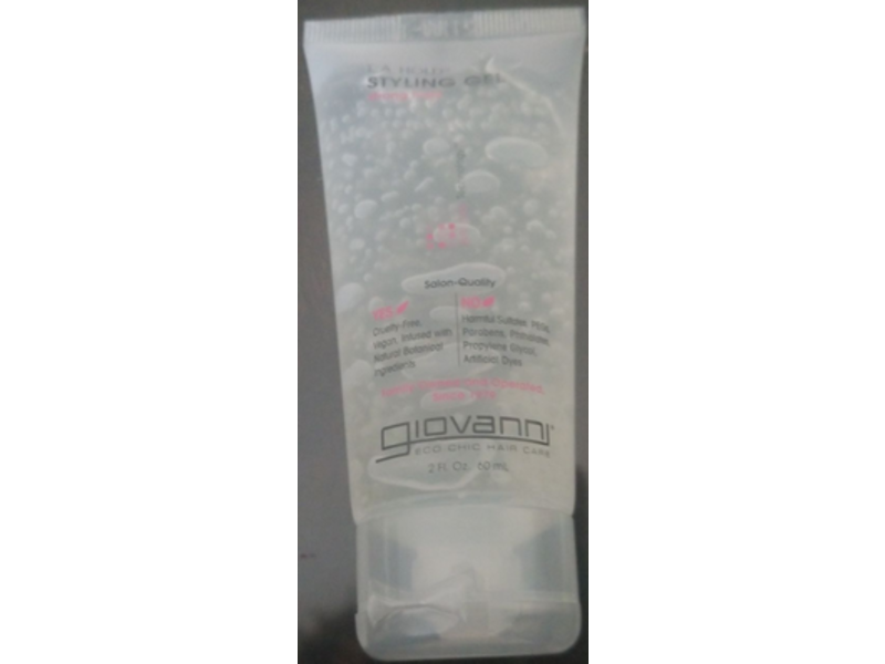 Giovanni Styling Gel, Strong Hold, 2 fl oz/60 mL