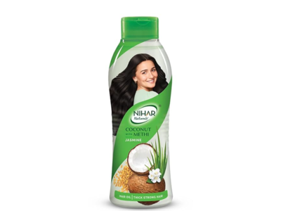 Nihar Naturals Coconut with Methi Jasmine Hair Oil, 200 mL