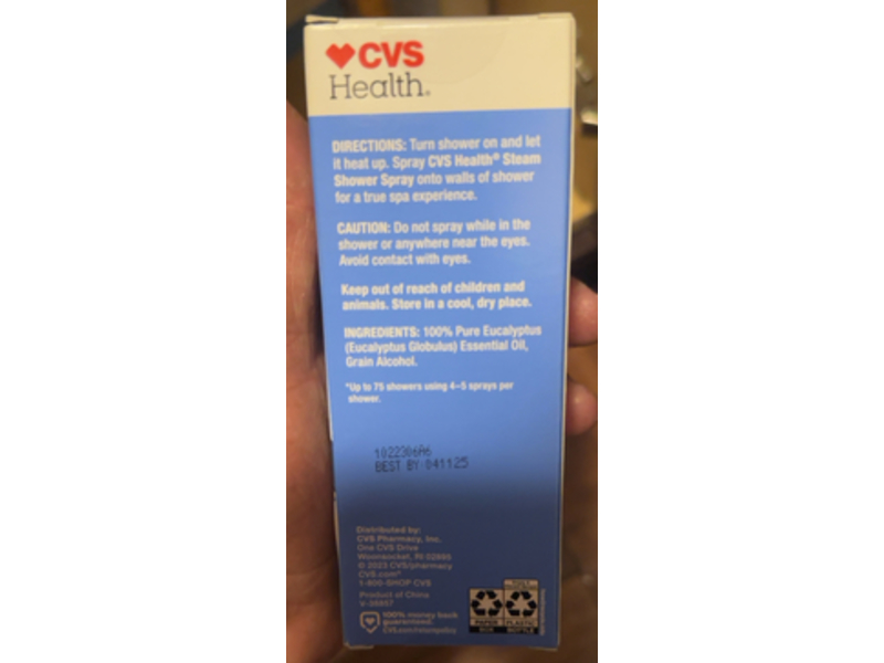 Cvs Health Steam Shower Spray, Eucalyptus, 2 fl oz/59 mL