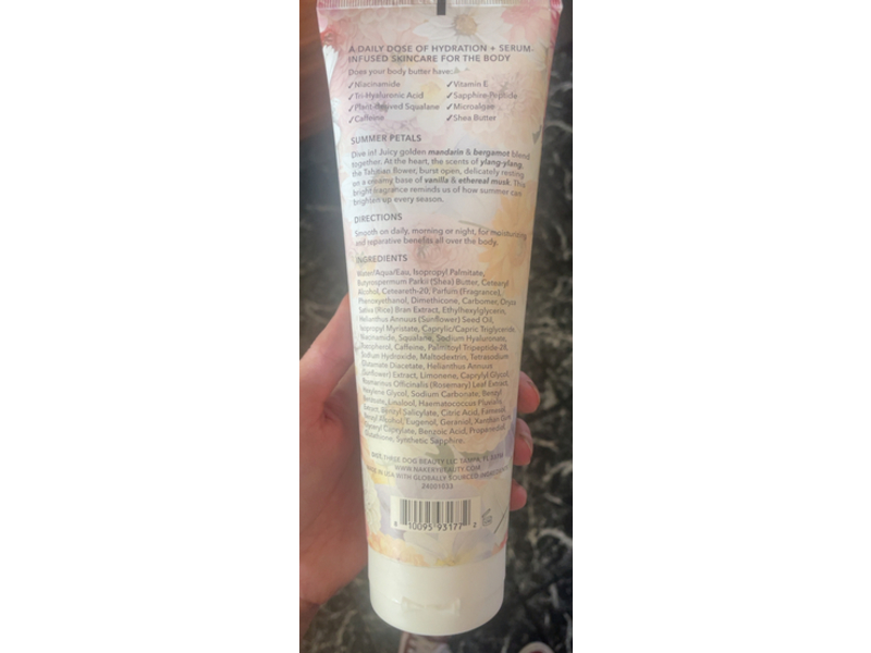 Nakery Beauty Skin Toning Body Butter, Summer Petals, 10 fl oz/300 mL