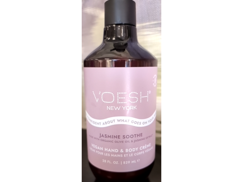 Voesh New York Hand & Body Cream, Jasmine Soothe, 28 fl oz/829 mL