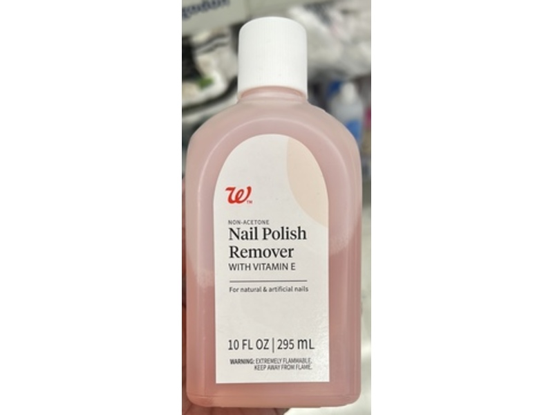 Walgreens Nail Polish Remover, Vitamin E, 10 fl oz/295 mL