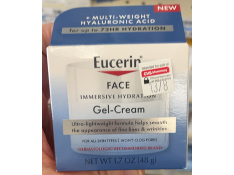Eucerin Face Immersive Hydration Gel-Cream, 1.7 oz/48 g