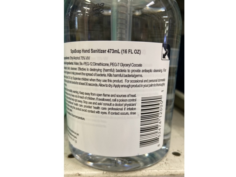 Spa Soap Foaming Hand Sanitizer, Unscented, 16 fl oz/473 mL