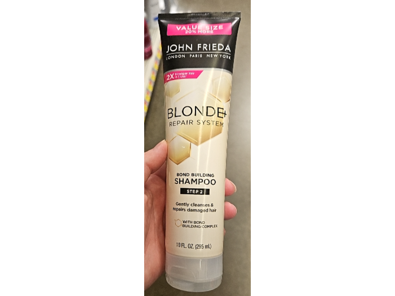 John Frieda Blonde+ Repair System Bond Building Shampoo, 10 fl oz/295 mL