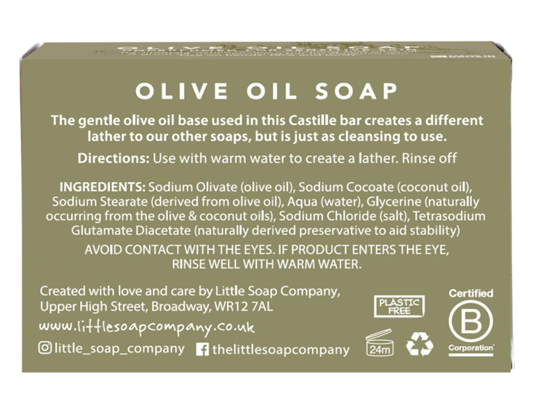 Little Soap Company Olive Oil Bar Soap, 100 g