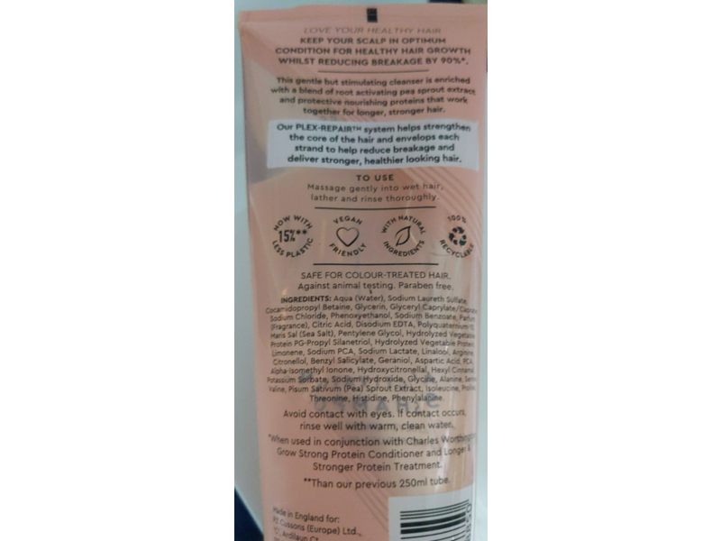 Charles Worthington Grow Strong Activating Shampoo, 8.45 fl oz/250 mL