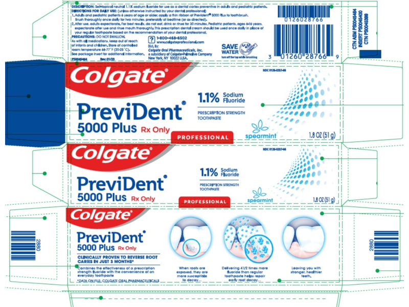 PreviDent 5000 Plus (1.1% Sodium Fluoride), Spearmint, 1.8 oz, Colgate Oral Pharmaceuticals, Inc (RX)