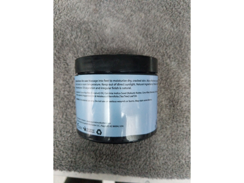 Squirrel's Nut Butter Happie Toes All Natural Foot Salve, Tub, 4.0 oz, Peppermint & Tea Tree