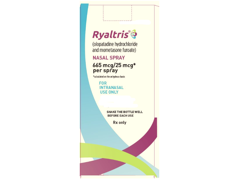 Ryaltris (olopatadine hydrochloride and mometasone furoate) Nasal Spray, 665 mcg/25 mcg, 9 g, Hikma Pharmaceuticals (RX)