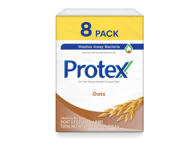 Protex Cleansing Body Soap, Oats, 3.7 oz/104.8 g, Pack Of 8