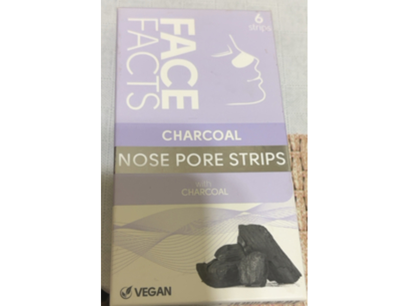 Face Facts Nose Pore Stripst, Charcoal, 6 Strips