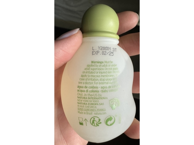 Natura Mamae E Bebe Baby Cologne, 1.6 fl oz/50 mL