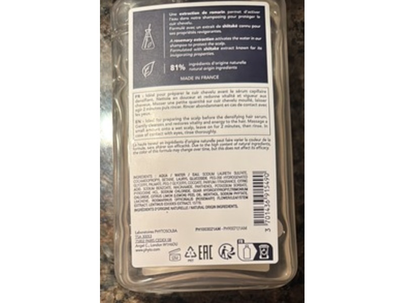 Phyto Phytocyane-Men Invigorating Shampoo, 8.45 fl oz/250 mL