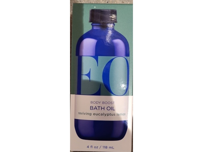 EO Products Body Boost Bath Oil, Eucalyptus Lemon, 4 fl oz/118 mL
