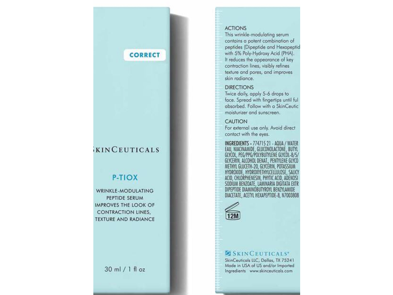 SkinCeuticals P-Tiox Wrinkle Modulating Peptide Serum, 1 fl oz/30 mL