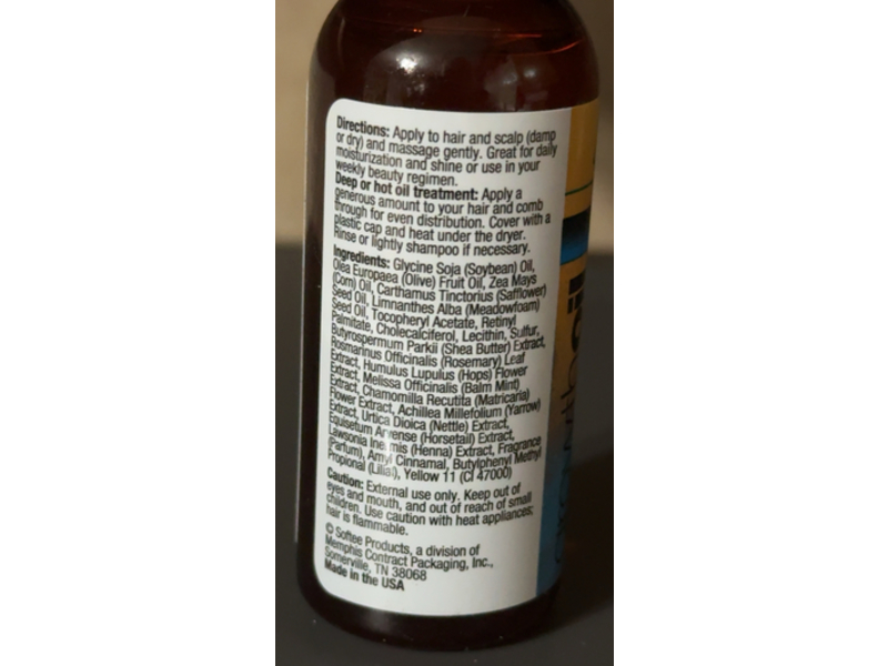 Softee Signature Thickening Growth Oil, 1 fl oz/29.6 mL, Pack Of 3