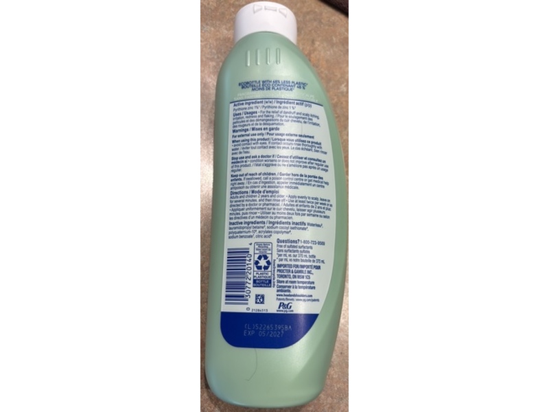 Head & Shoulders Sensitive Scalp Care Shampoo, Fragrance Free, 400 mL