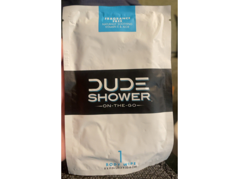 Dude Wipes Dude Shower On-The-Go Body Wipe, 1 Count