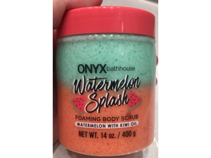 Onyx Bath House Foaming Body Scrub, Watermelon Splash, 14 oz/400 g