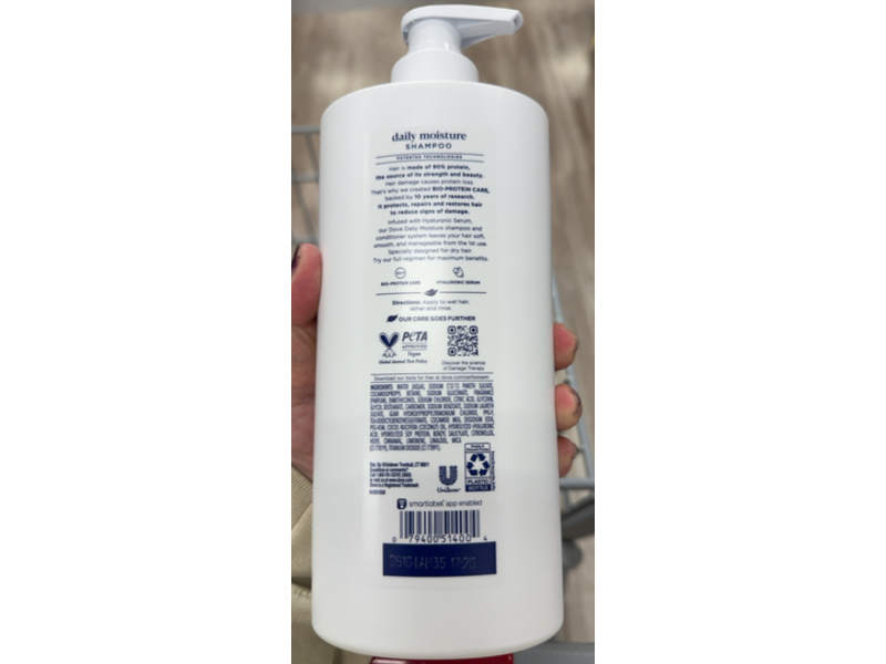 Dove Damage Therapy Daily Moisture Shampoo, 28 fl oz/828 mL