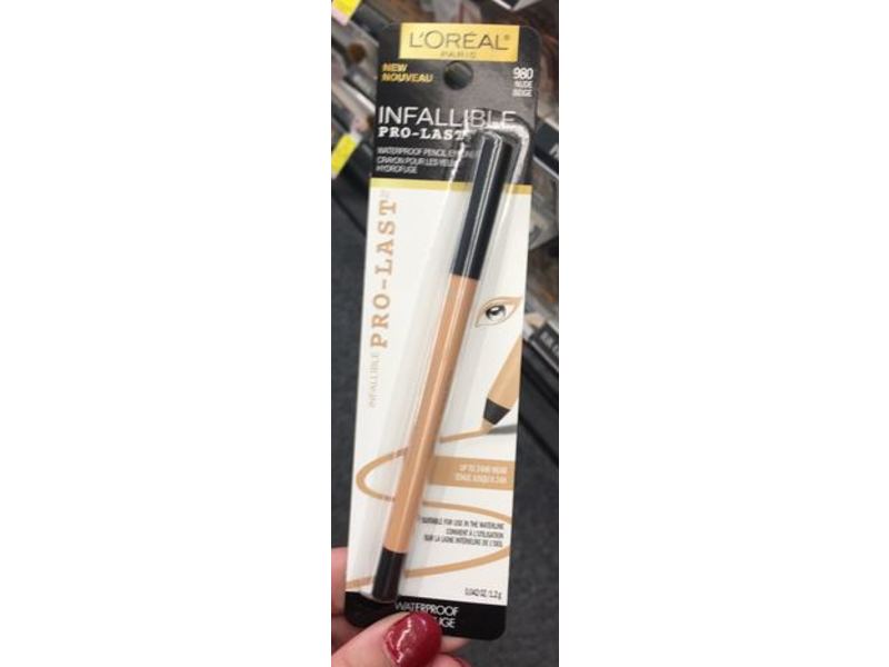 L'Oreal Paris Infallible Pro-Last Waterproof Pencil Eyeliner, Nude, 0.042 oz/1.2 g