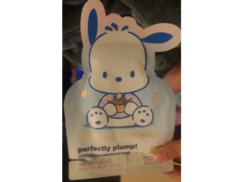 The Creme Shop x Pochacco Printed Essential Sheet Mask, Perfectly Plump, 0.88 oz/25 g, 3 Count