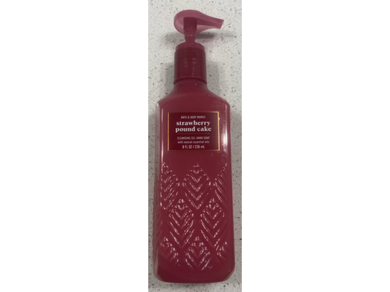 Bath & Body Works Cleansing Gel Hand Soap, Strawberry Pound Cake, 8 fl oz/236 mL