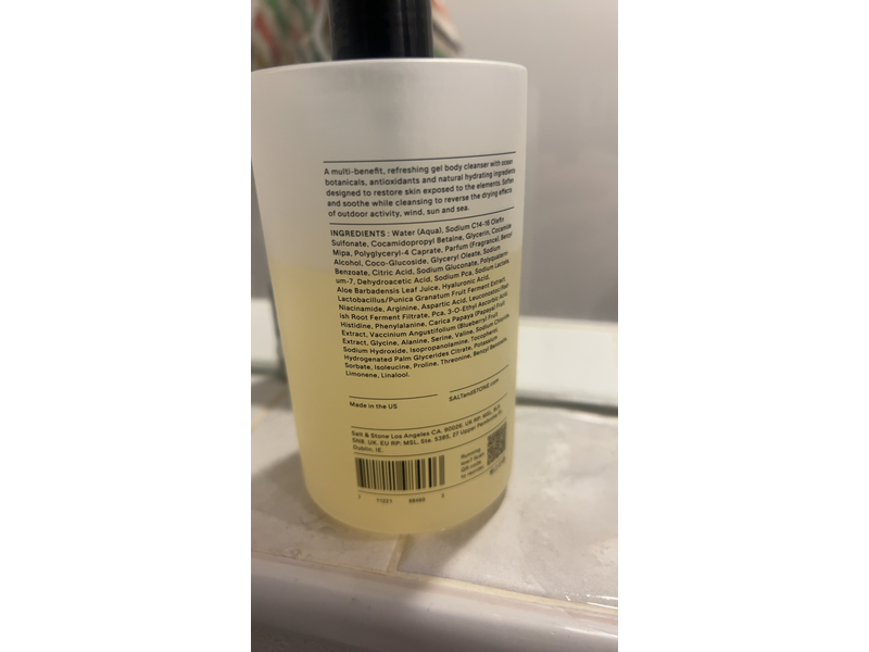 Salt & Stone Antioxidant Body Wash, Bergamot & Hinoki, 15.2 fl oz/450 mL