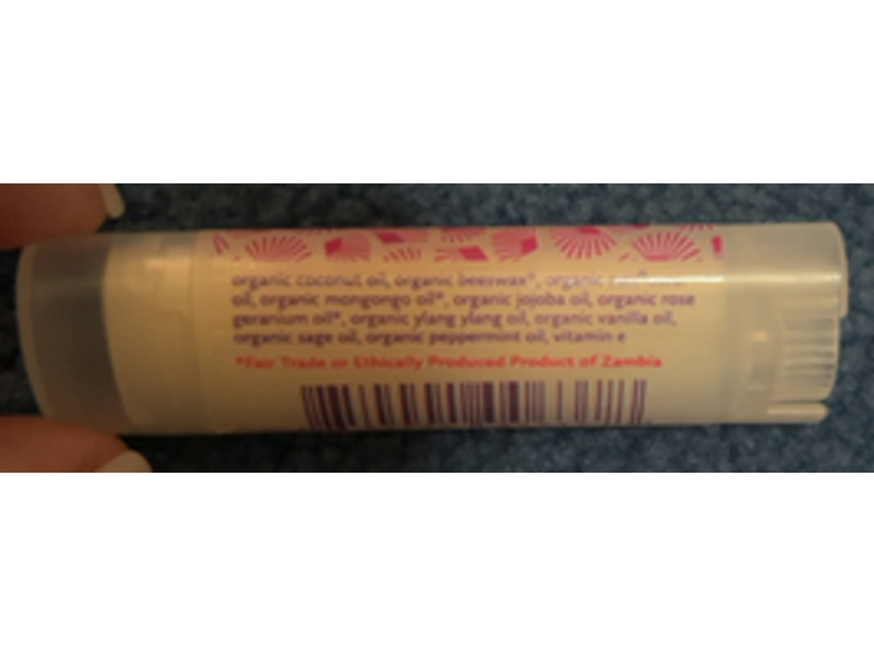 Zambeezi Organic Beeswax Lip Balm, Wild Rose, 0.15 oz/4.25 g