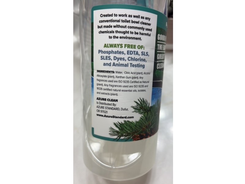 Azure Clean Toilet Bowl Cleaner, Pine Fragrance, 32 fl oz