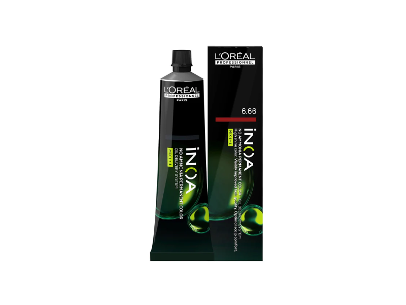 Loreal Inoa Permanent Hair Color, 6.66 Carmilane Dark Deep Red Blonde, 2.1 oz/60 g