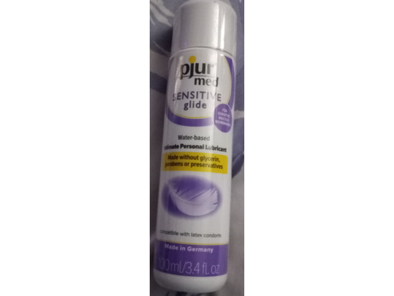 Pjur Med Sensitive Glide Intimate Personal Lubricant, Water-Based, 3.4 fl oz/100 mL