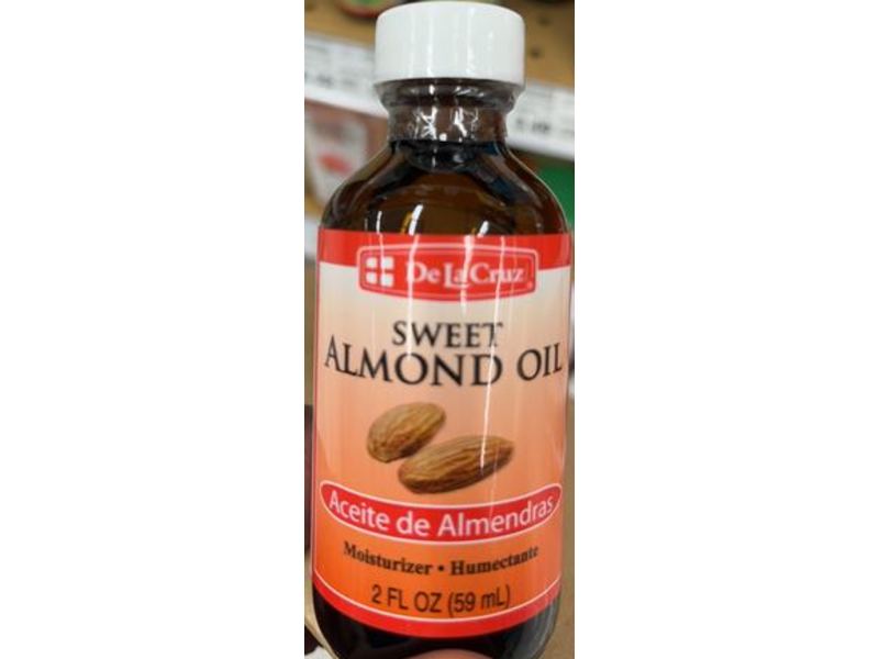 De La Cruz Sweet Almond Oil, 2 fl oz/59 mL