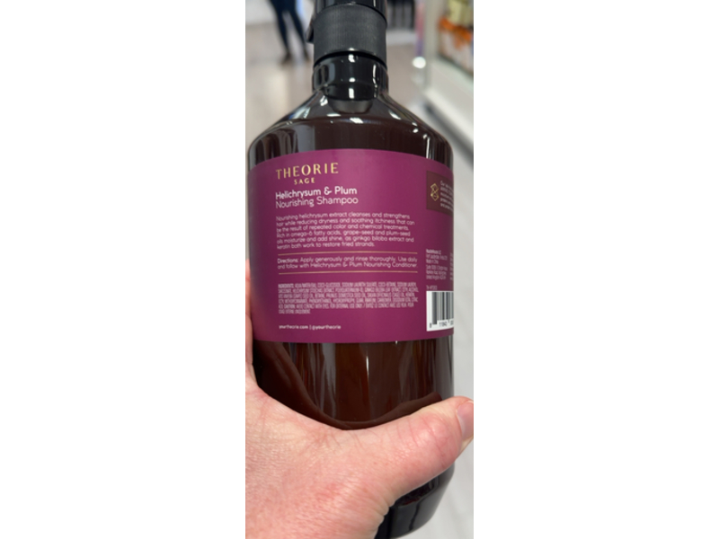 Theorie Sage Nourishing Shampoo, Helichrysum & Plum, 27 fl oz/800 mL